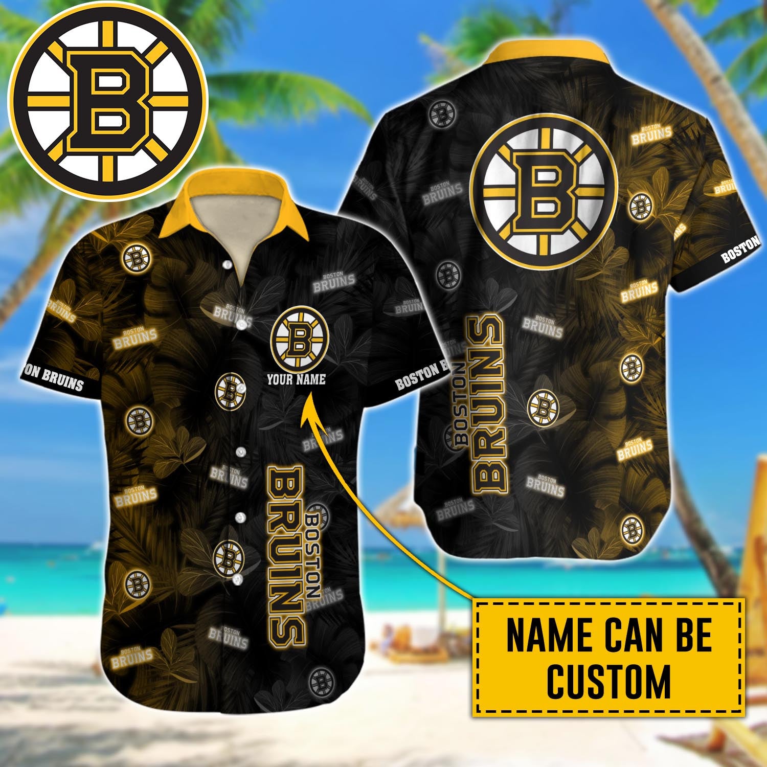 Boston Bruins Hawaiian Shirt Custom Name