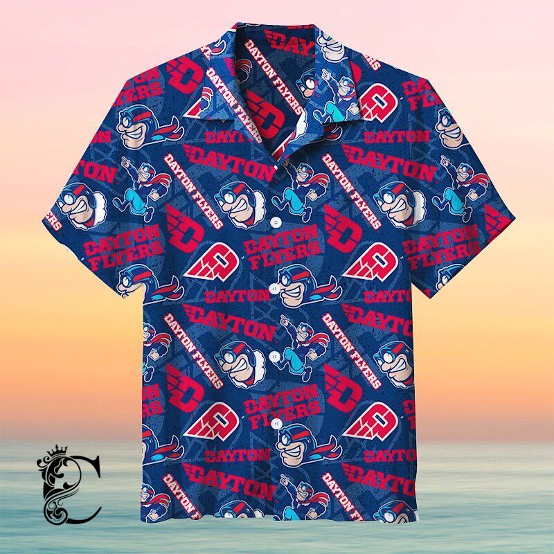 University Of Dayton Logo Design L Hawaiian Shirt