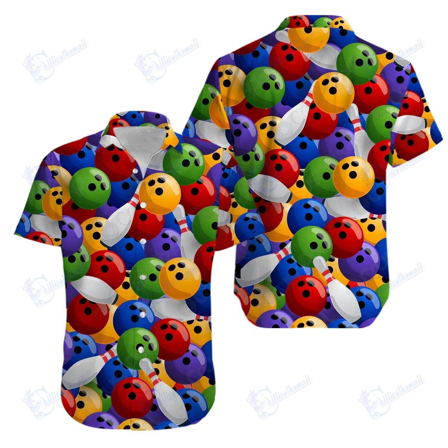 Bowling Color Full 3D Hawaiian Aloha Shirts