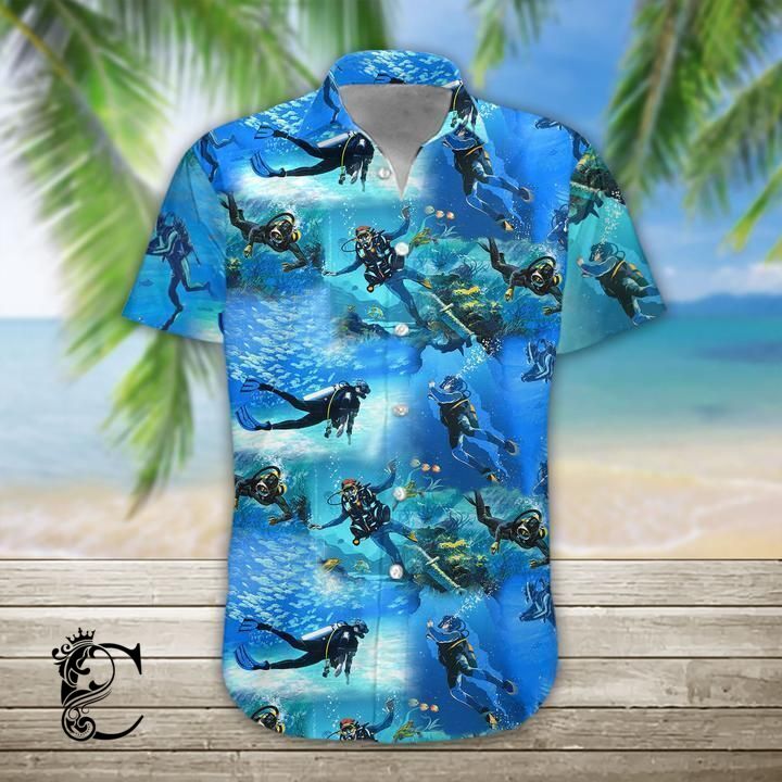 Beach Shirt Buy Scuba Diving Hawaiian Shirt- Chillicothemall