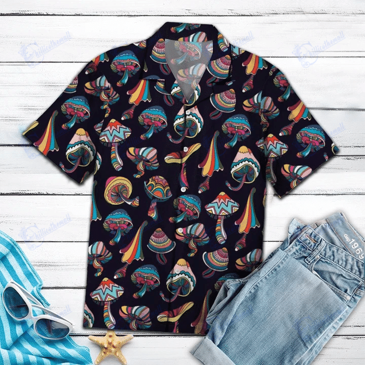 Beach Shirt Amazing Mushroom Lover Hawaiian Aloha Shirts- Chillicothemall