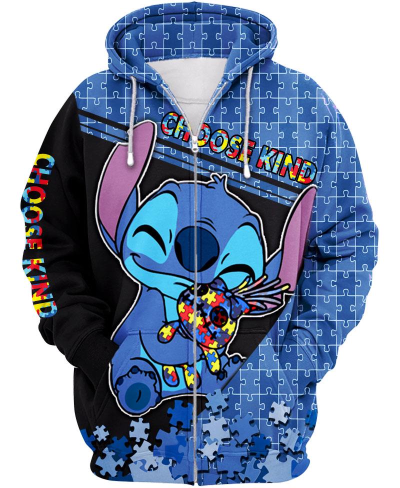 “Choose Kind” Stitch Zip-Up Hoodie