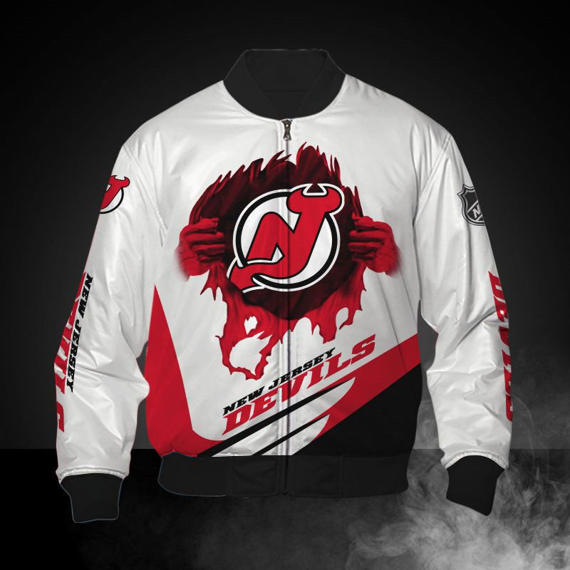 White New Jersey Devils Jacket Print 3D