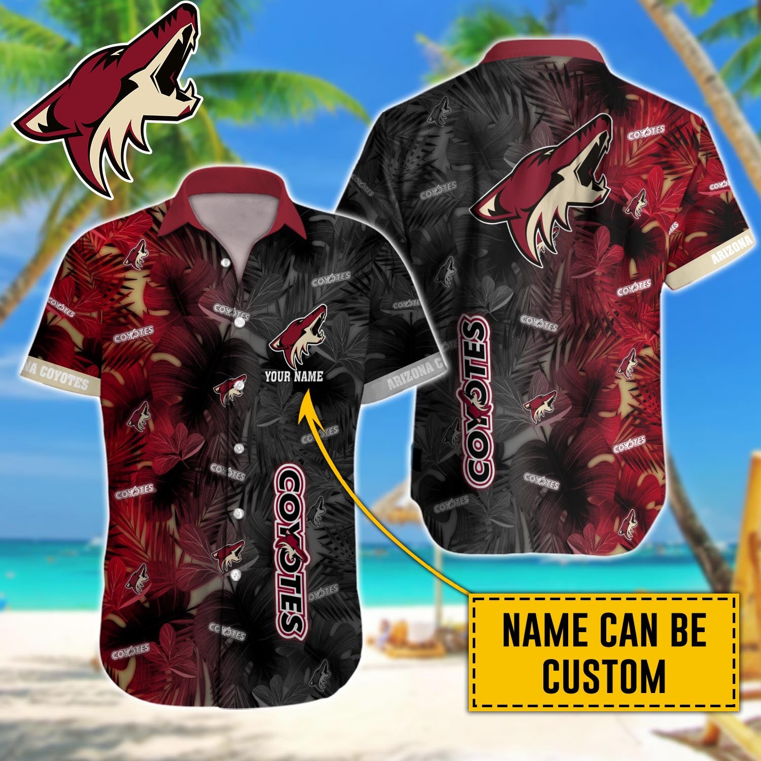 Arizona Coyotes Hawaiian Shirt Custom Name