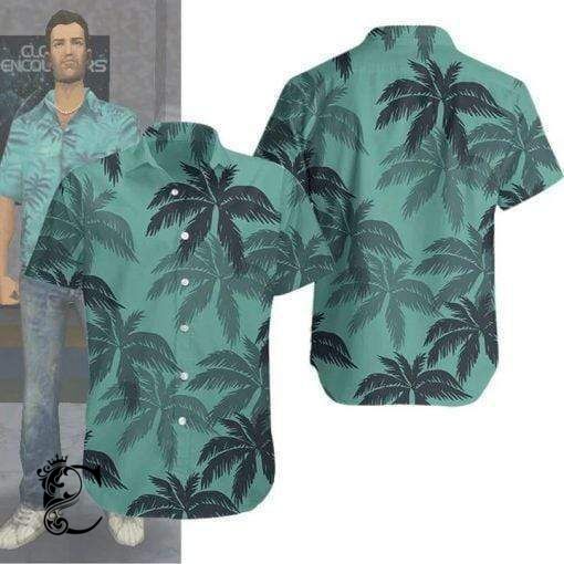 Tommy Vercetti Gta Coconut Hawaiian Shirts 3D