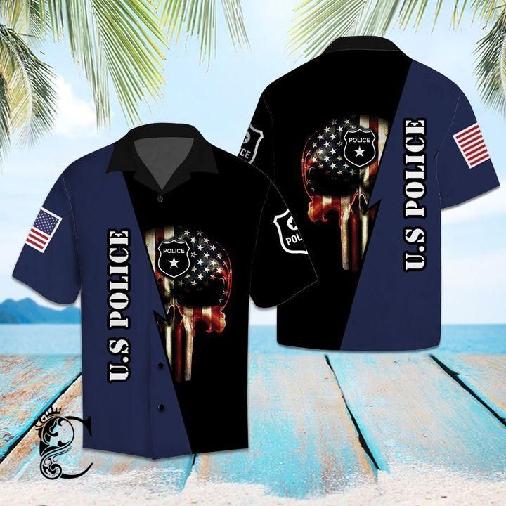 Beach Shirt Shop Us Police Hawaiian Shirt- Chillicothemall