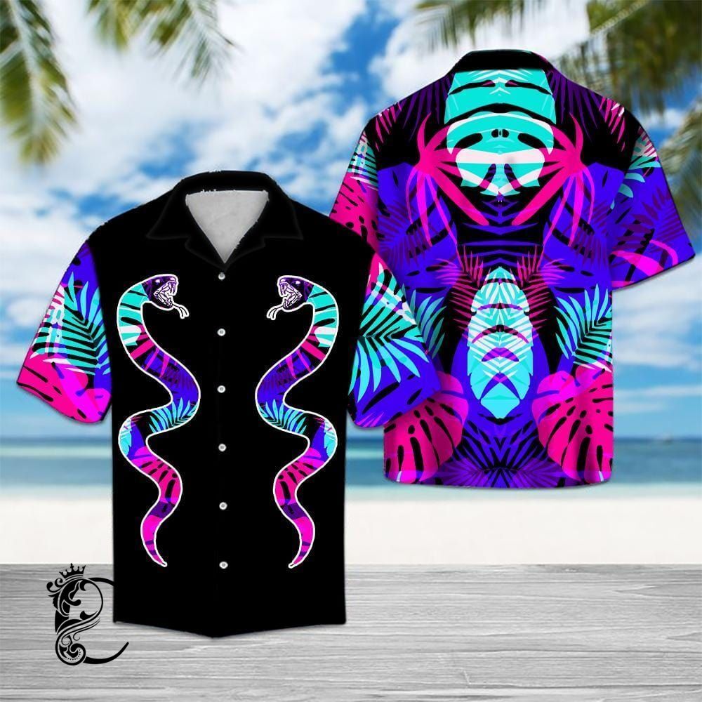 Aloha Vibrant Snakes Hawaiian Shirts