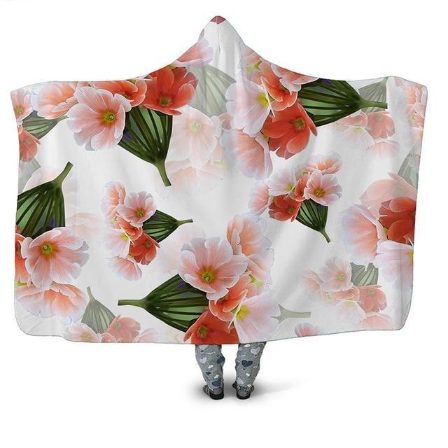 Beautiful Flowers Blanket Hoodie