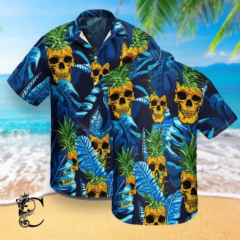 Beach Shirt Order Tropical Skull Hawaiian Shirt- Chillicothemall