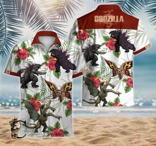 Beach Shirt Godzilla Hawaiian Shirt- Chillicothemall