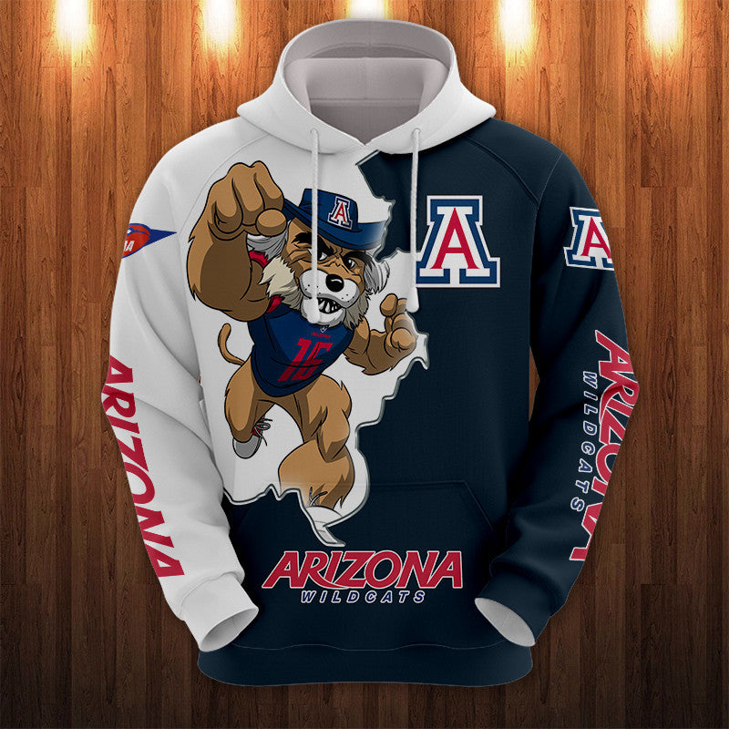 Arizona Wild Cats Hoodies Mascot Printed