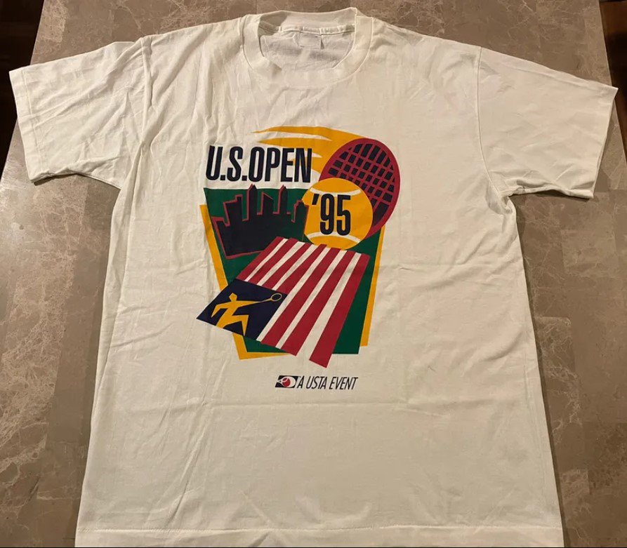 Vintage 1995 US Open Tennis Championships Tee Shirt Outfit, Gift For Men, For Women