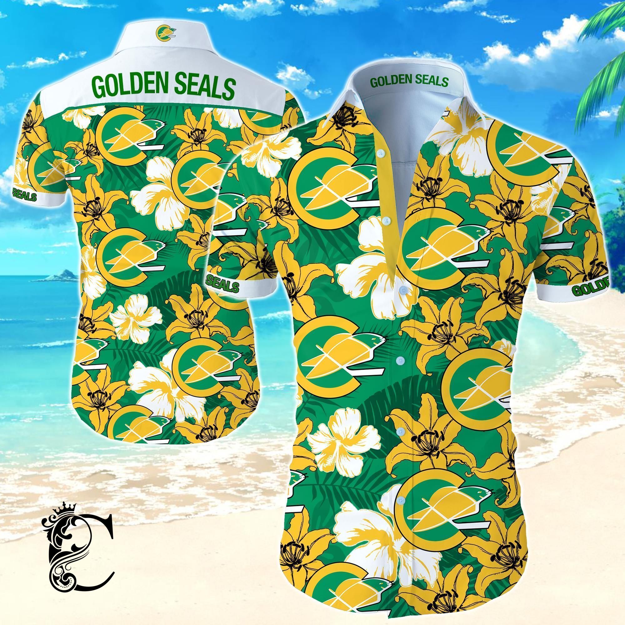 Beach Shirt California Golden Seals Hawaiian Shirt- Chillicothemall