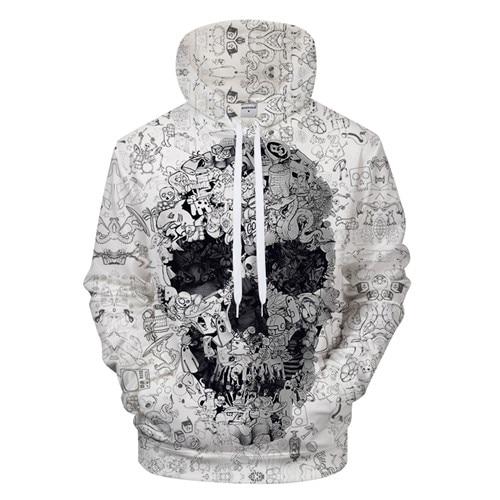 White Skull Hoodie