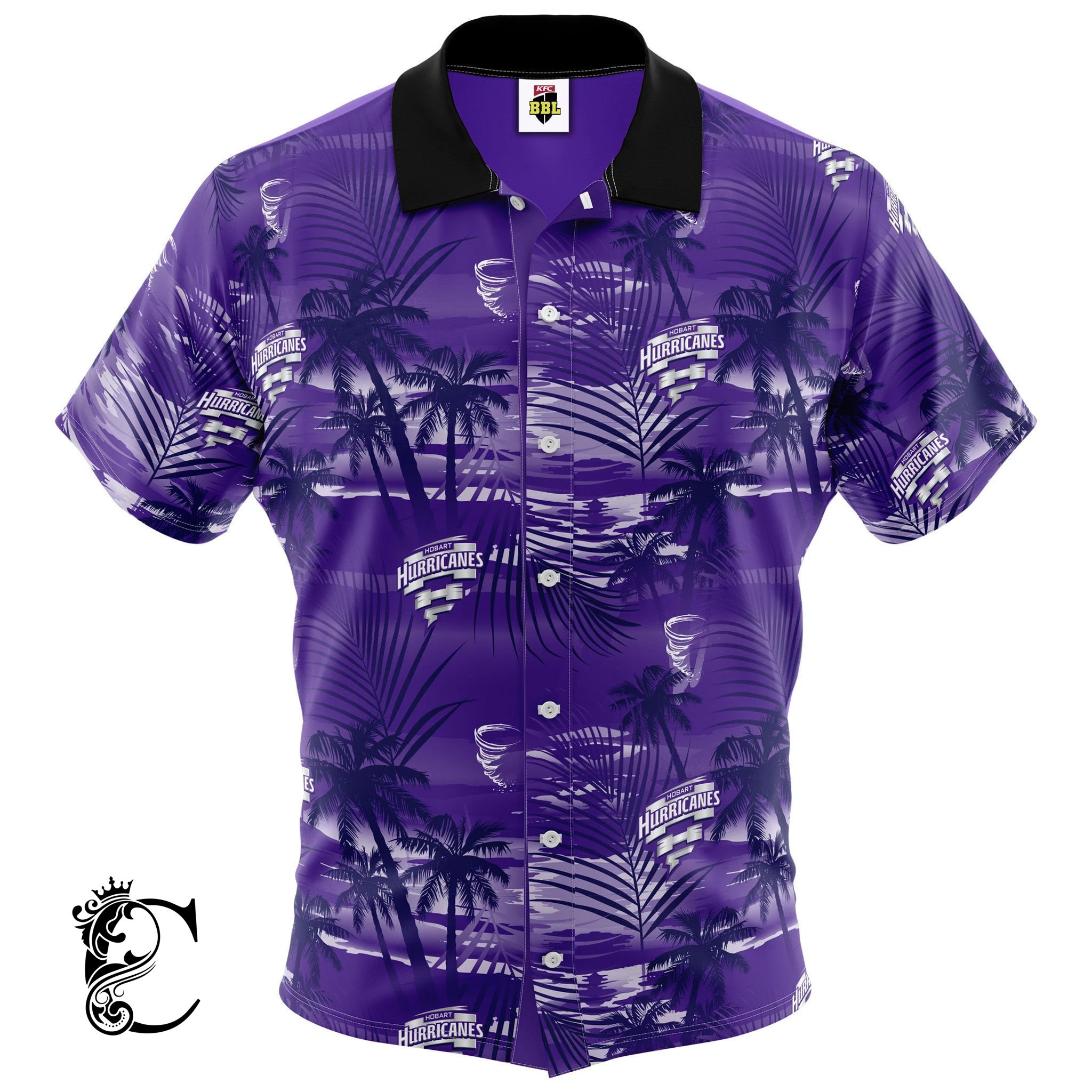 Bbl Hobart Hurricanes Hawaiian Shirt – Youth