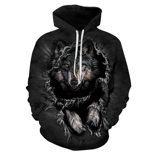 Wolf Through Wall Hoodie