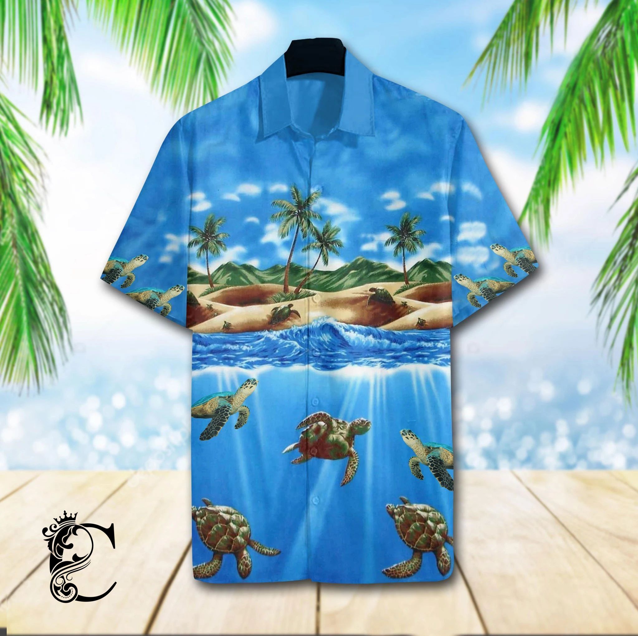 Turtle Sea Hawaiian Shirt 3D