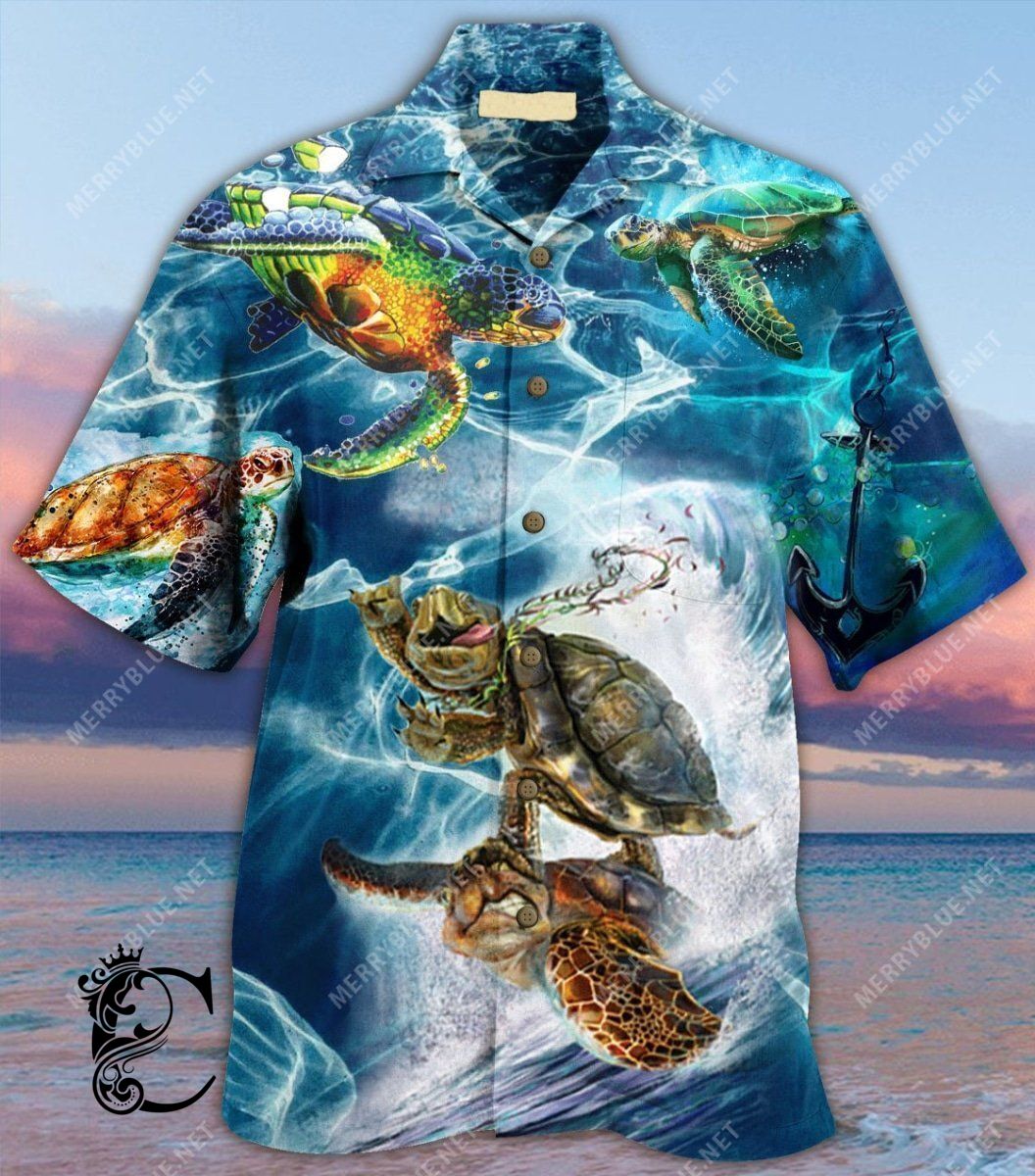 Beach Shirt High Quality Turtle Unisex Hawaiian Shirt- Chillicothemall