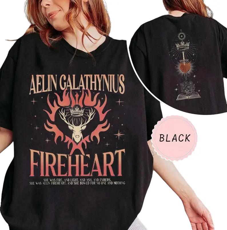 Throne Of Glass Fan Comfort Colors Shirt, Fireheart Terrasen T-Shirt