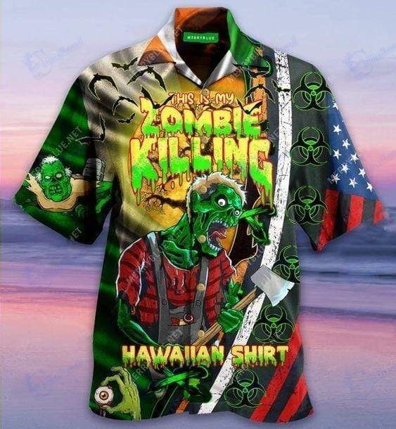 Beach Shirt Order Hawaiian Aloha Shirts Zombie Killing- Chillicothemall