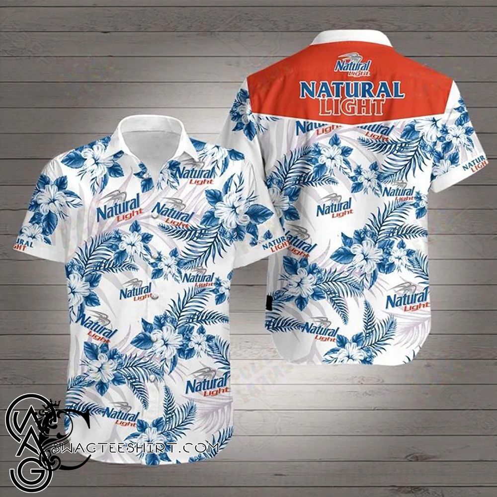 Beach Shirt Natural Light Beer Hawaiian Shirt- Chillicothemall