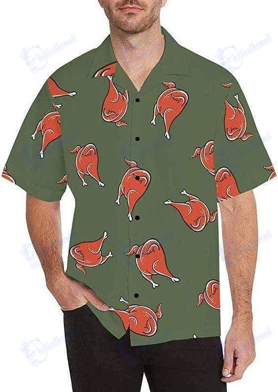 Beach Shirt Hawaiian Aloha Shirts Thanksgiving Pattern- Chillicothemall