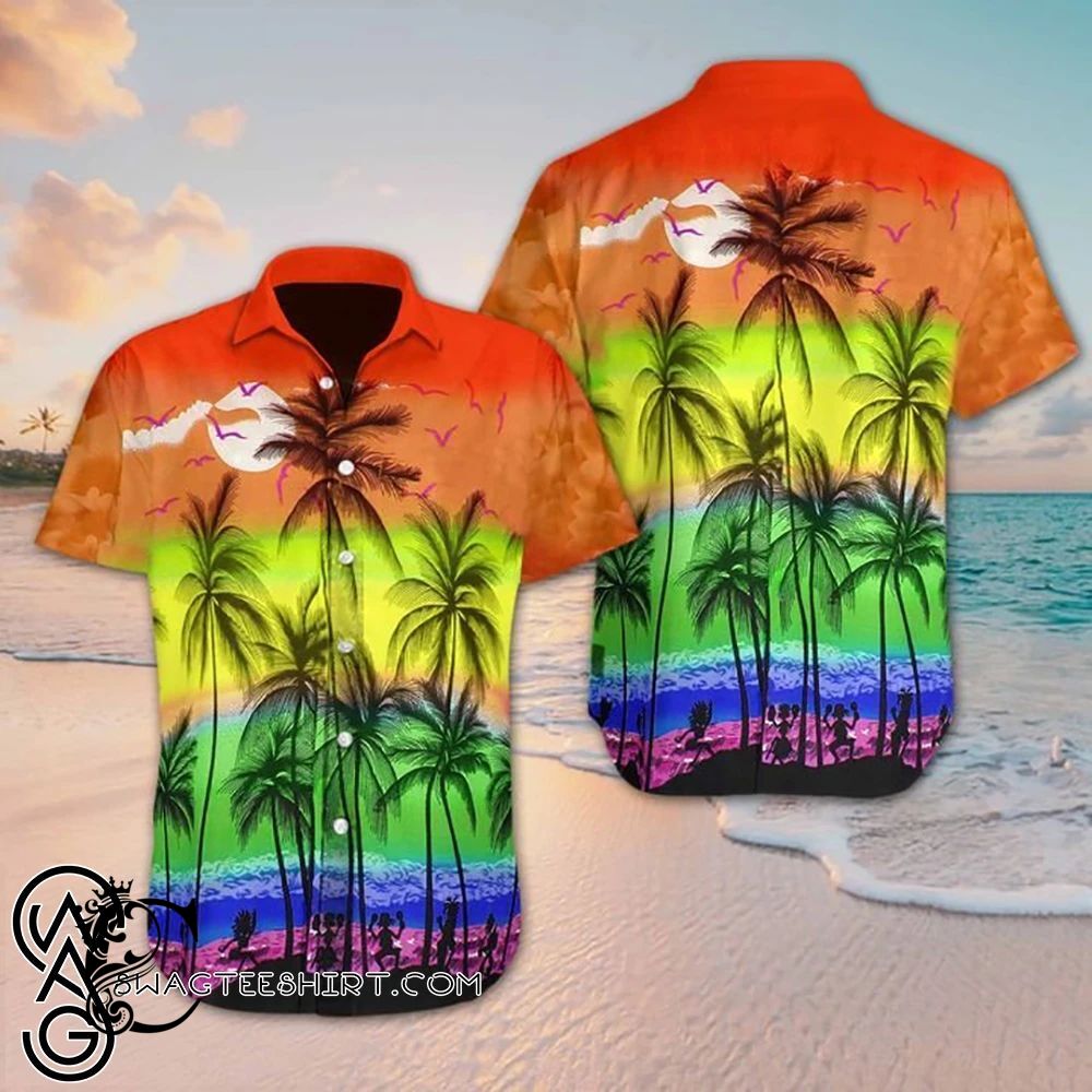 Beach Shirt Beach Hawaii Lgbt Hawaiian Shirt- Chillicothemall