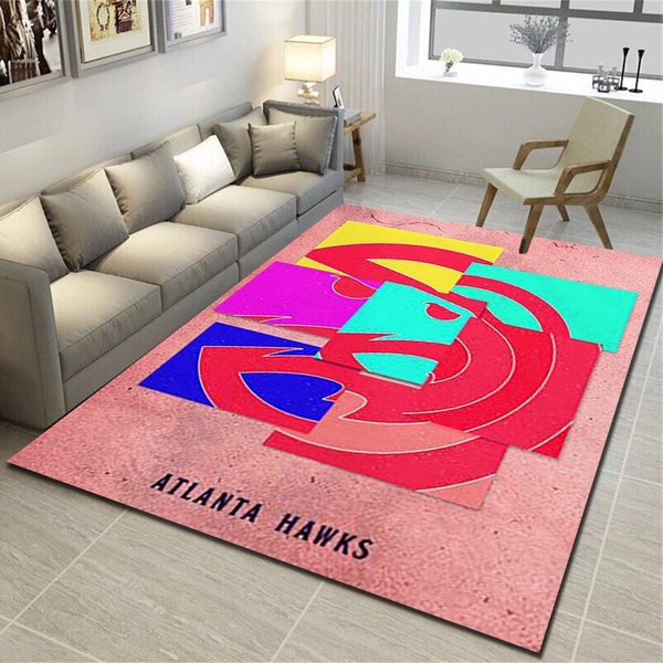 Atlanta Hawks Rug, Basketball Team Living Room Bedroom Carpet, Man Cave Floor Mat