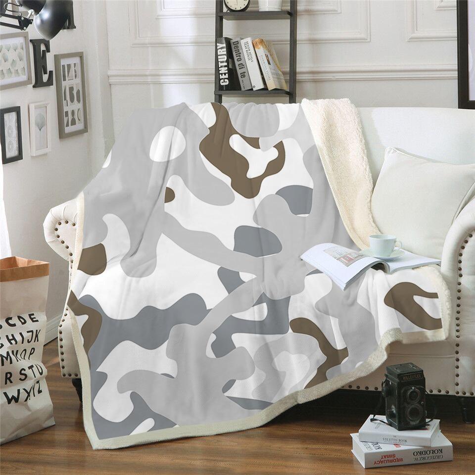 White Camo Blanket Quilt