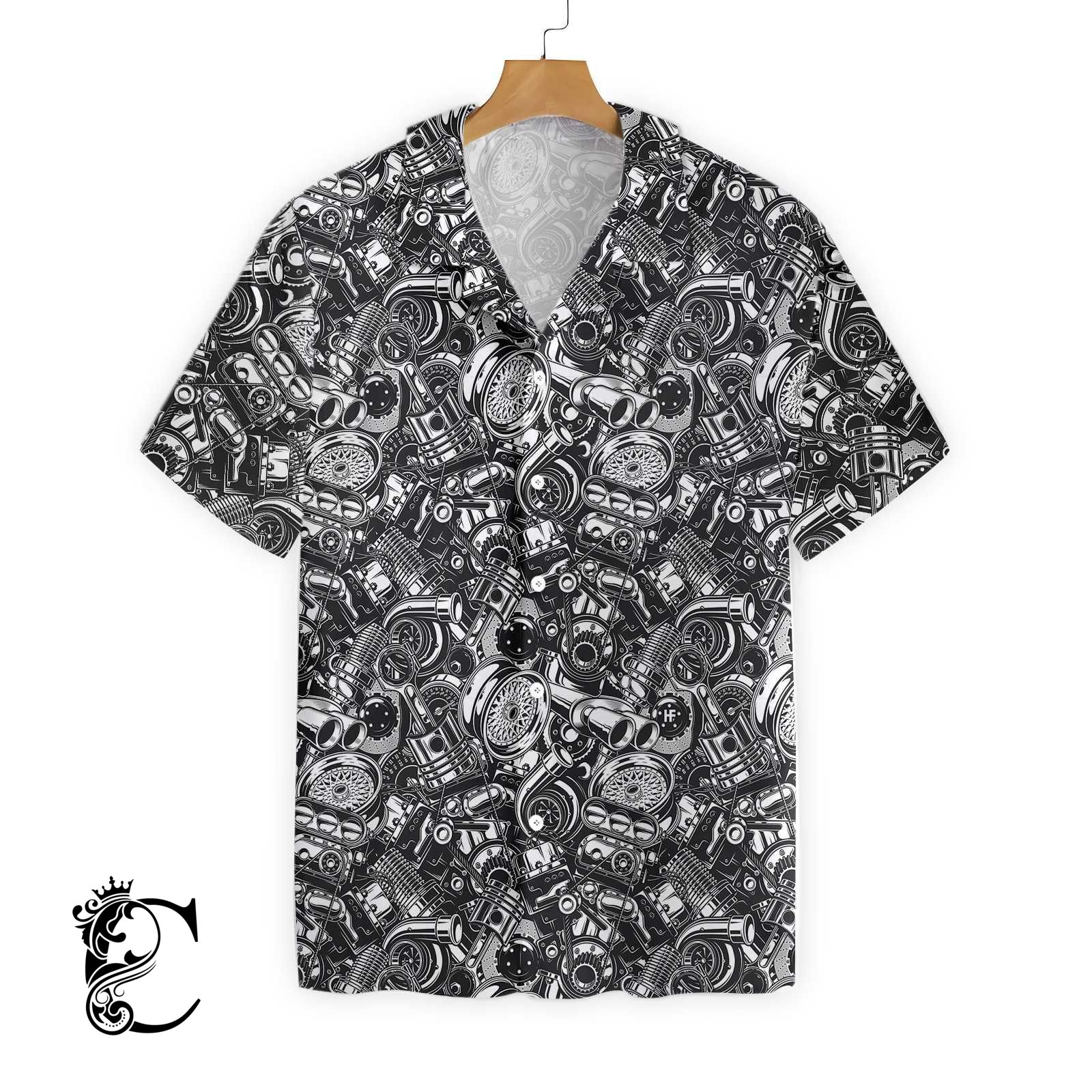 Auto Mechanic Seamless Pattern Ez12 0502 Hawaiian Shirt