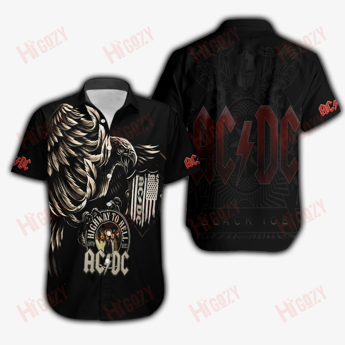 Ac/Dc Hawaii Shirts, Ac/Dc Sleeve Shirts Ac/Dc Aloha Shirts – Spnv399