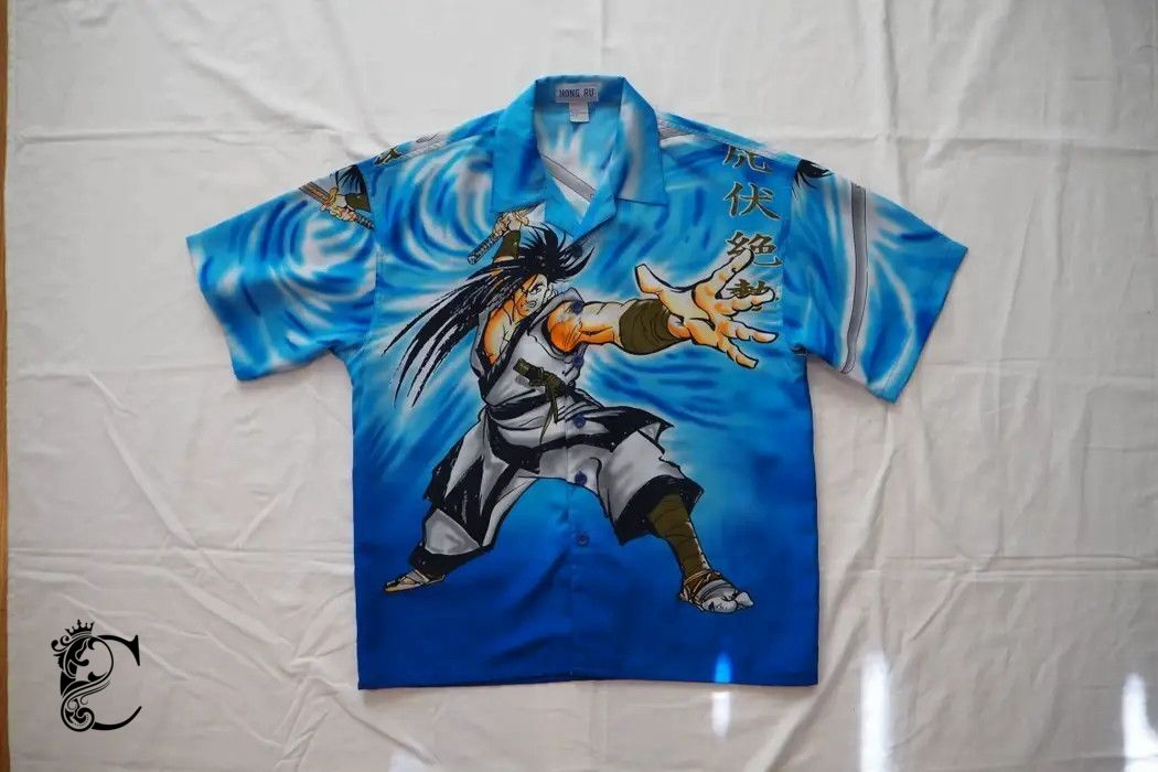 Unbranded Silk Anime Samurai Hawaiian Shirt