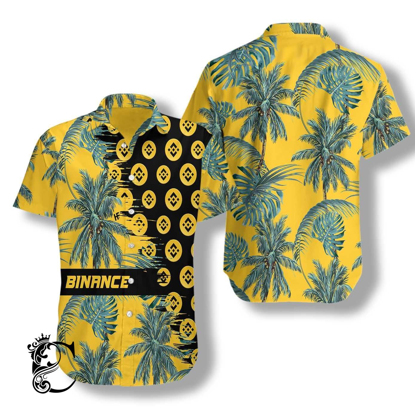 Binance Coin Yellow Hawaiian Shirt