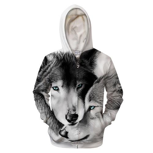 Wolf Friends Zip-up Hoodie