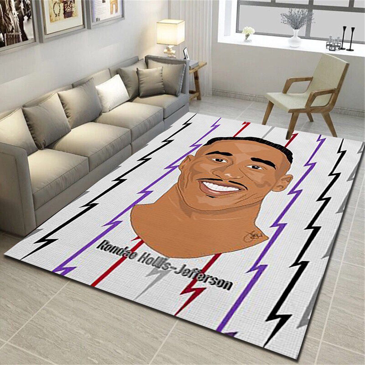 Toronto Raptors Area Rugs, Basketball Team Living Room Carpet, Sports Floor Decor