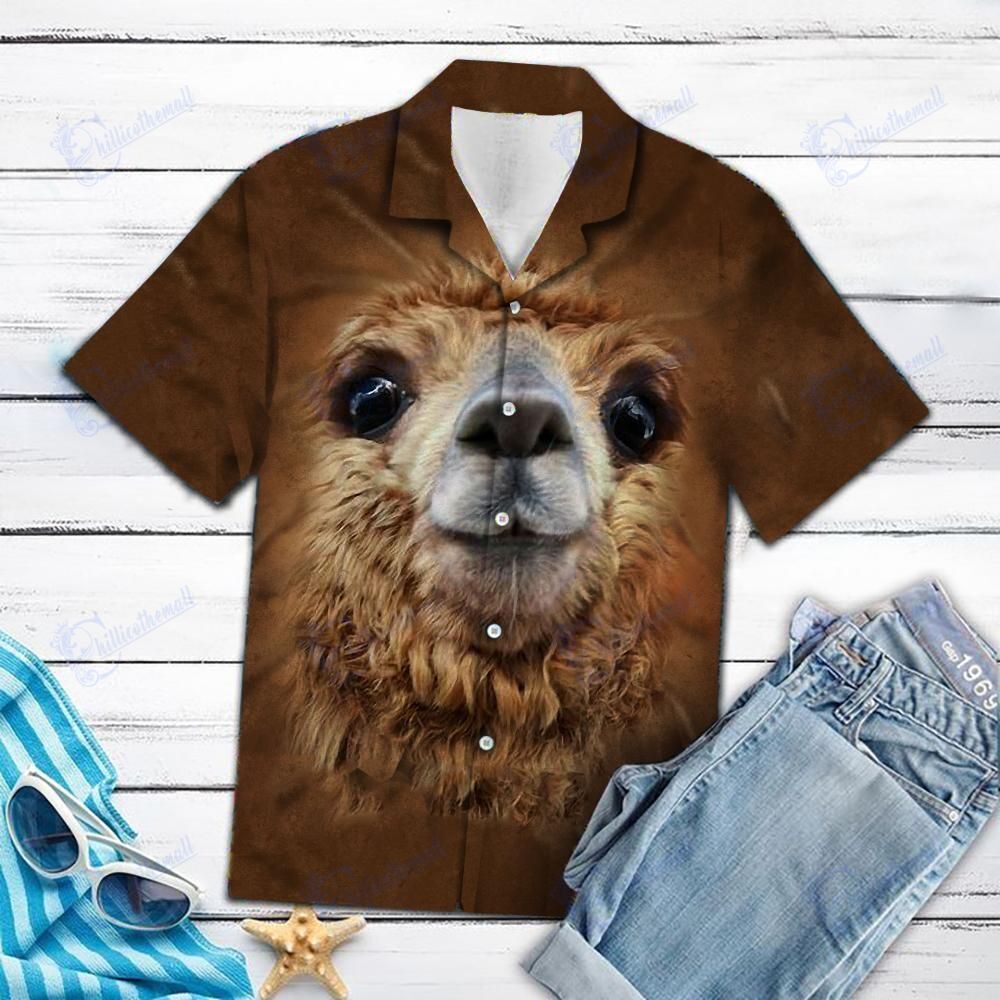 Beach Shirt Find Brown Alpaca Hawaiian Shirt- Chillicothemall