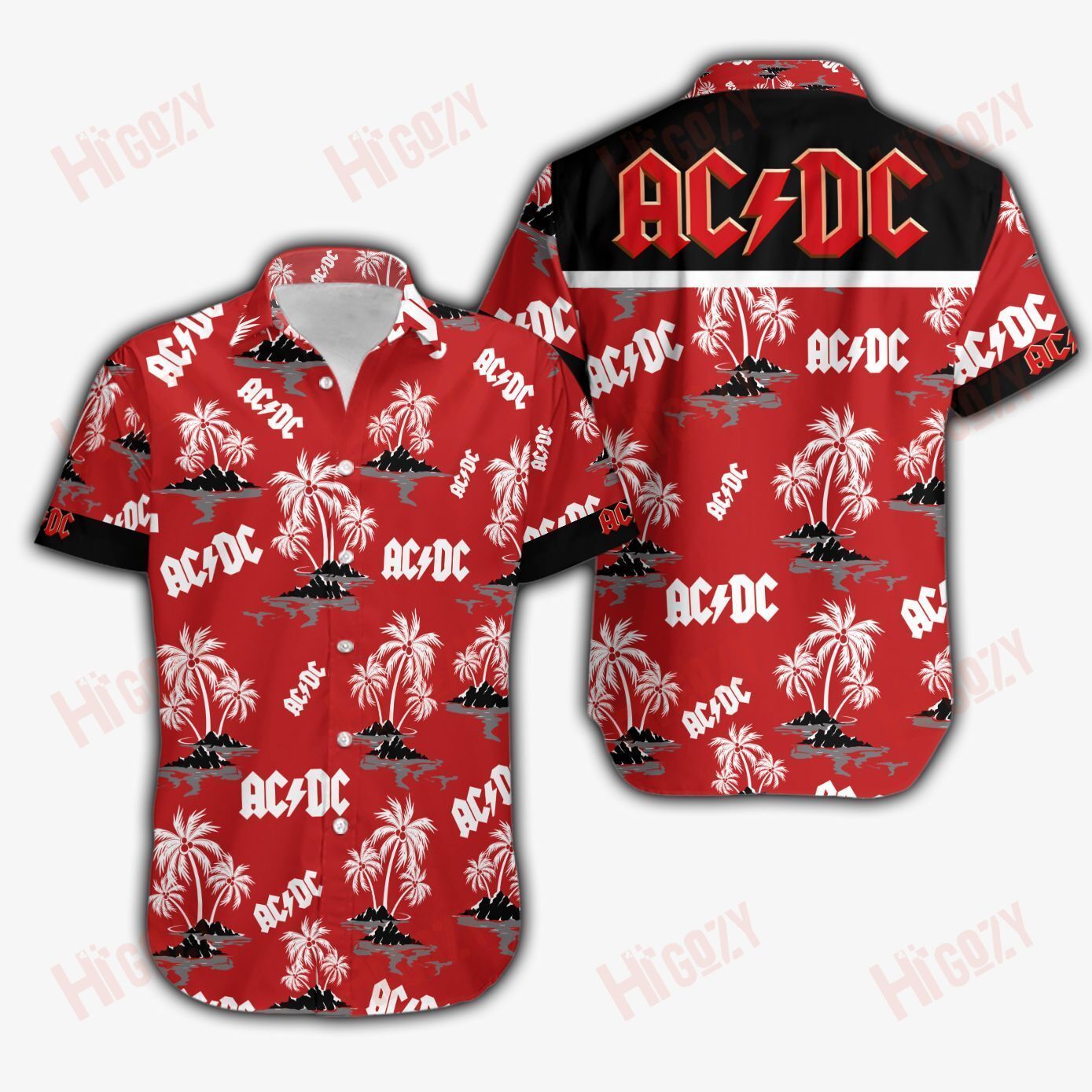 Ac/Dc Hawaii Shirts, Ac/Dc Sleeve Shirts Ac/Dc Aloha Shirts – Spnv392