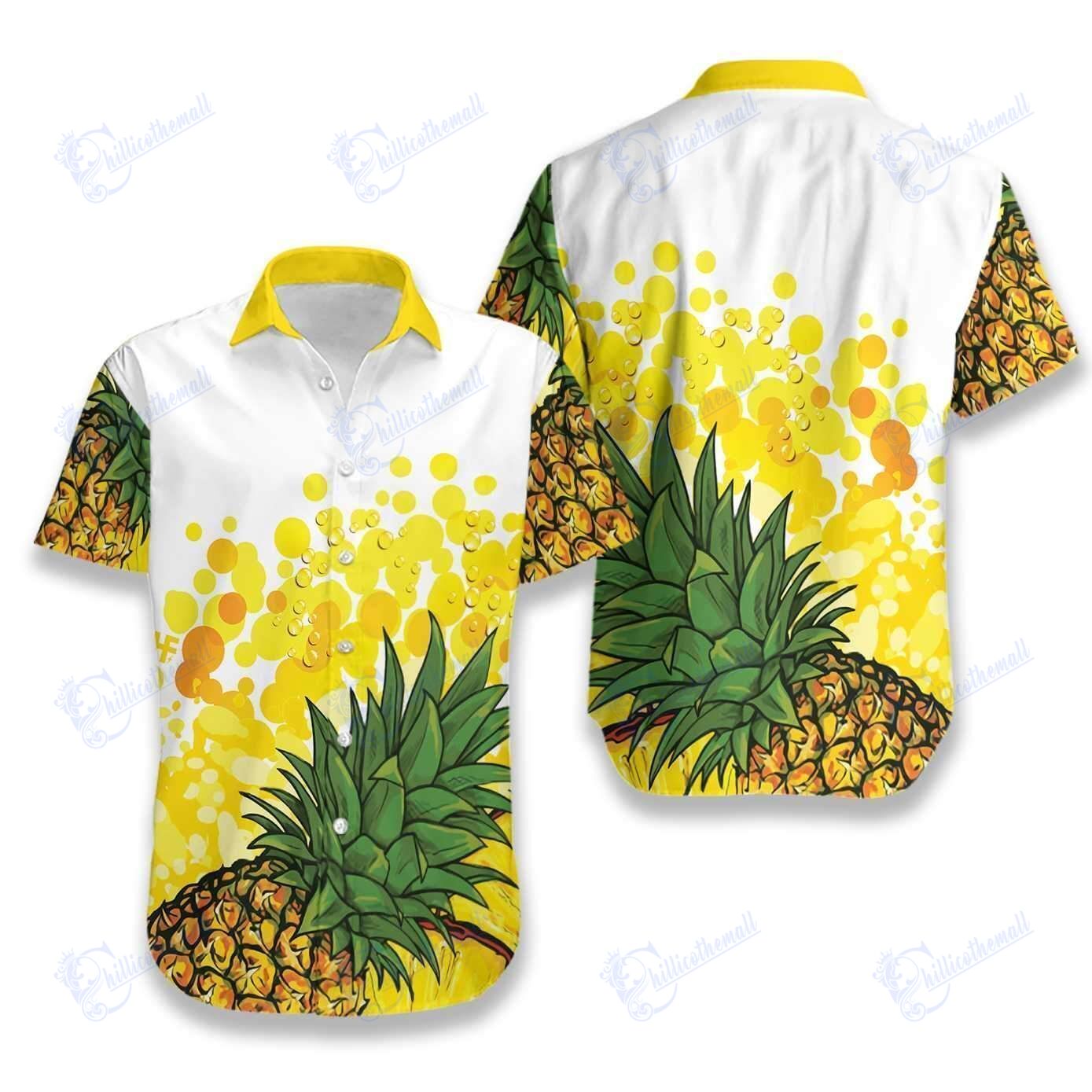 Beach Shirt Buy Pineapple Pattern Hawaiian Aloha Shirts- Chillicothemall