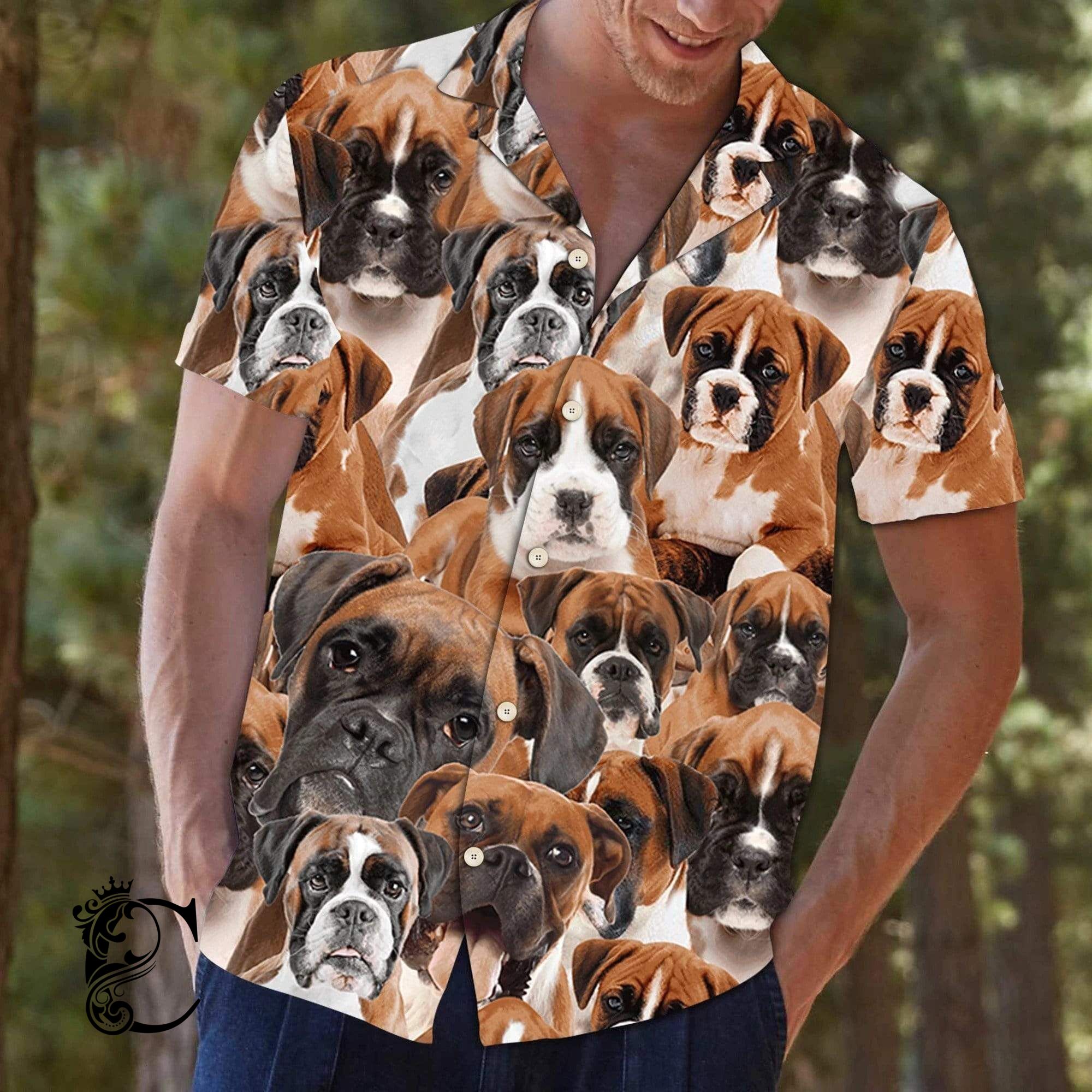 Beach Shirt Find Boxer Dog Hawaiian Aloha Shirts- Chillicothemall