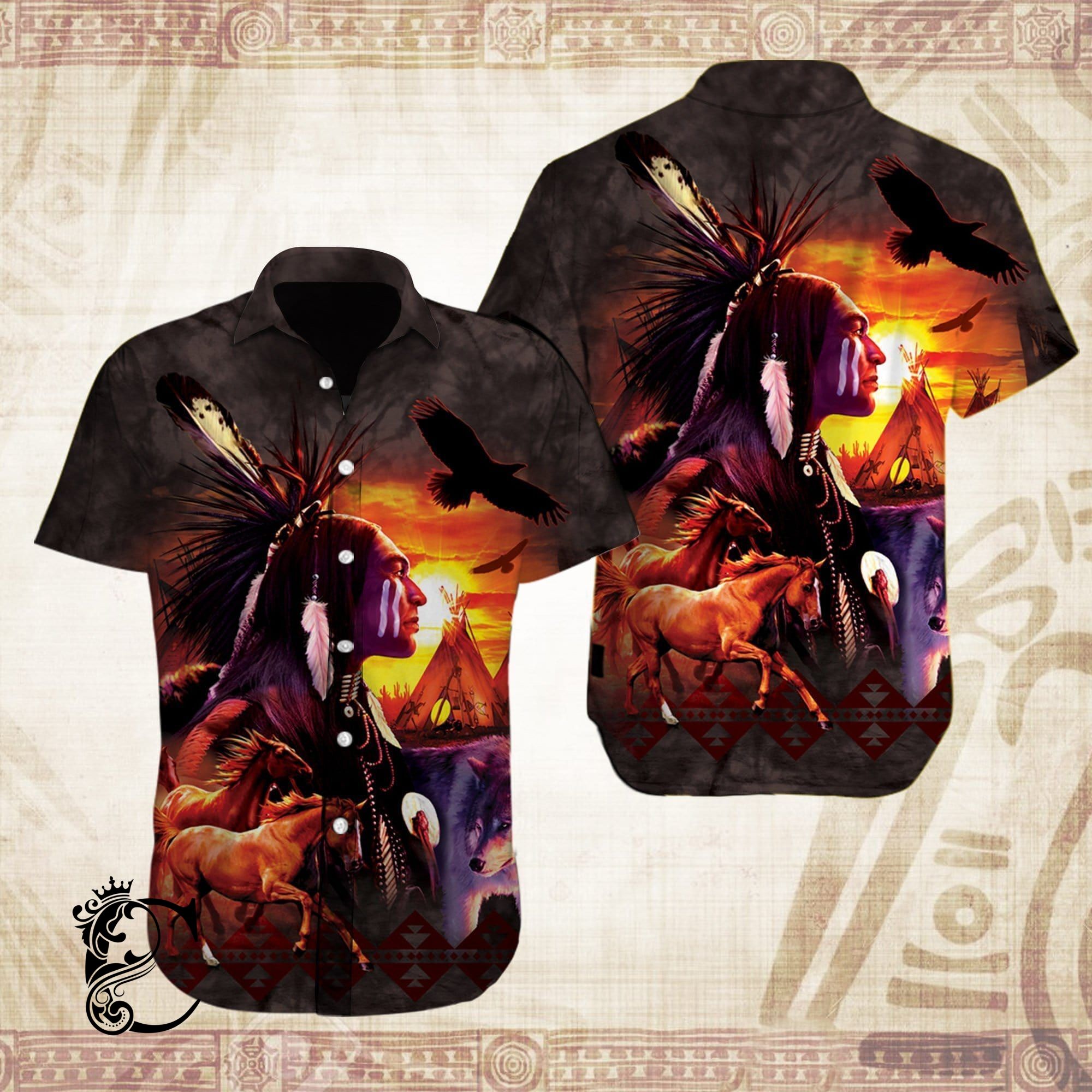 Amazing Native American Unisex Hawaiian Aloha Shirts