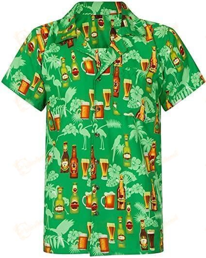 Beer With Brothers Saint Patrick’S Day Green Hawaiian Aloha Shirts