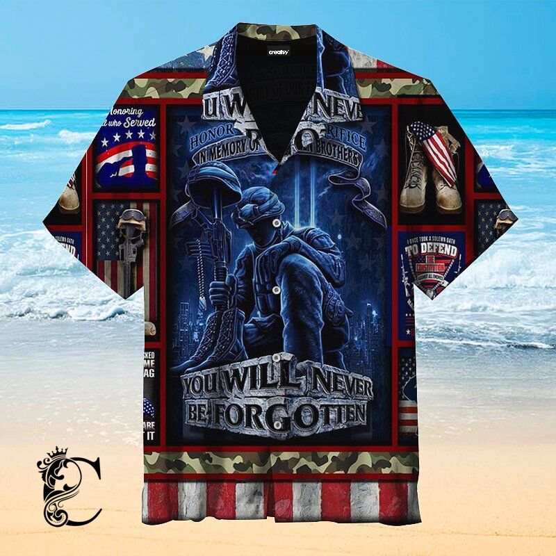 You Will Never Be Forgotten Gift For Veteran | Hawaiian Shirt