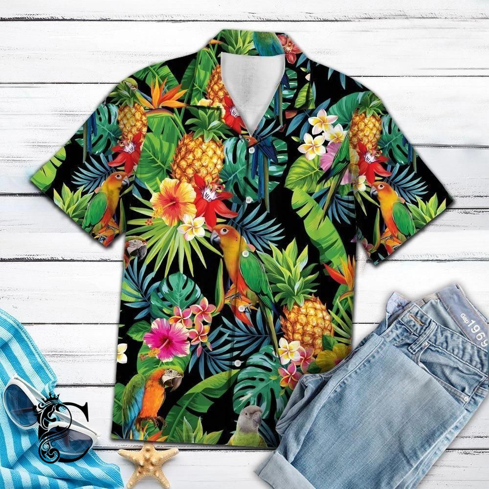 Beach Shirt Buy Hiding Parrot Hawaiian Shirt- Chillicothemall