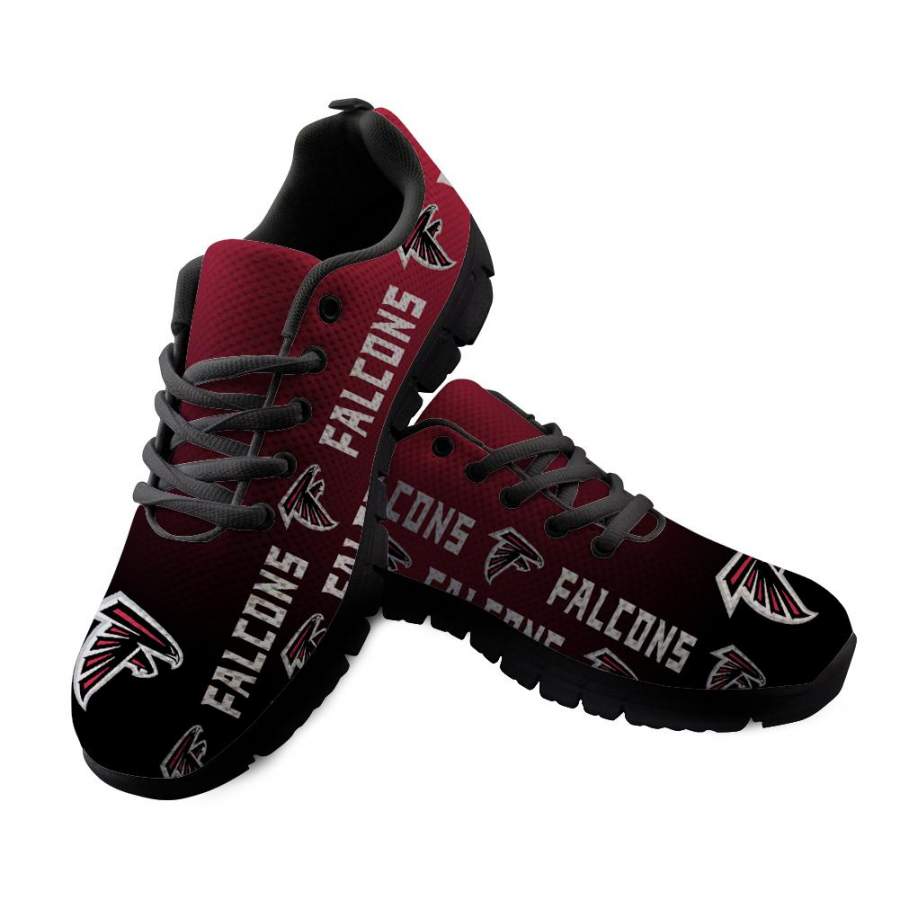 Atlanta Falcons Sneakers Repeat Print Logo Low Top Shoes