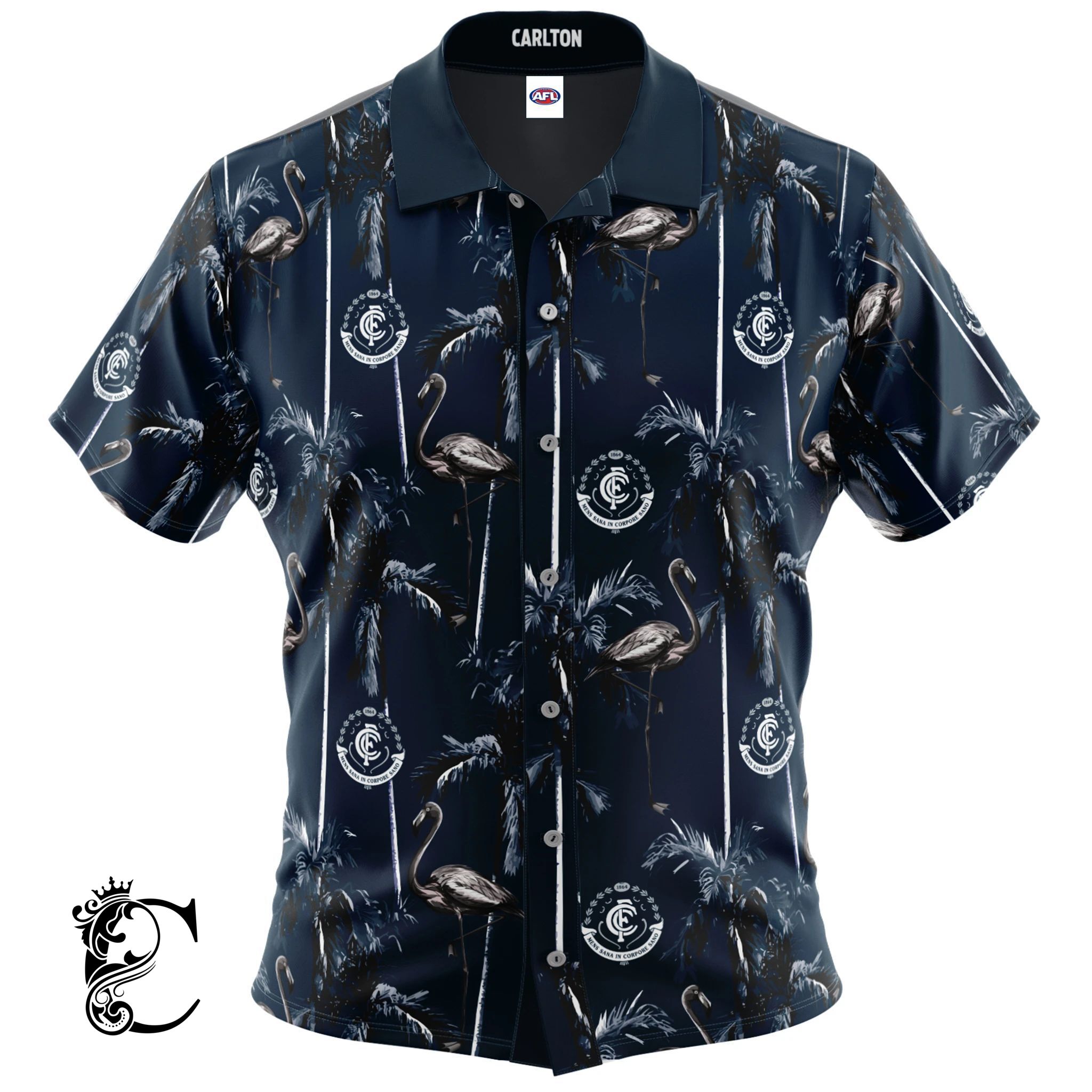 Afl Carlton Hawaiian Shirt