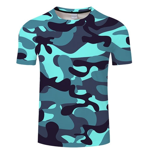 Bright Blue Camo T-Shirt