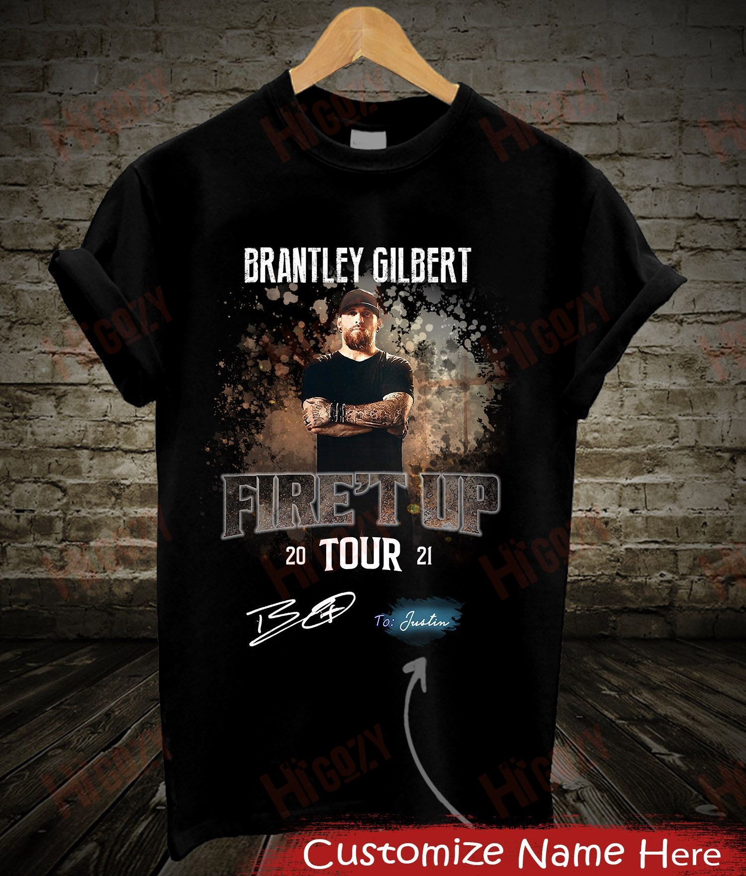 Brantley Gilbert Tour Shirt, T-Shirt 2D – Spnv98