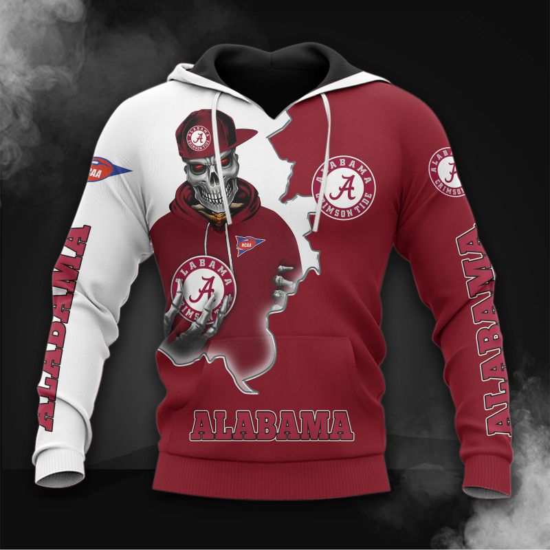 Alabama Crimson Tide Skull Hoodies