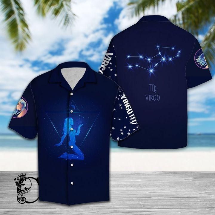 Beach Shirt High Quality Virgo Horoscope Hawaiian Shirt- Chillicothemall