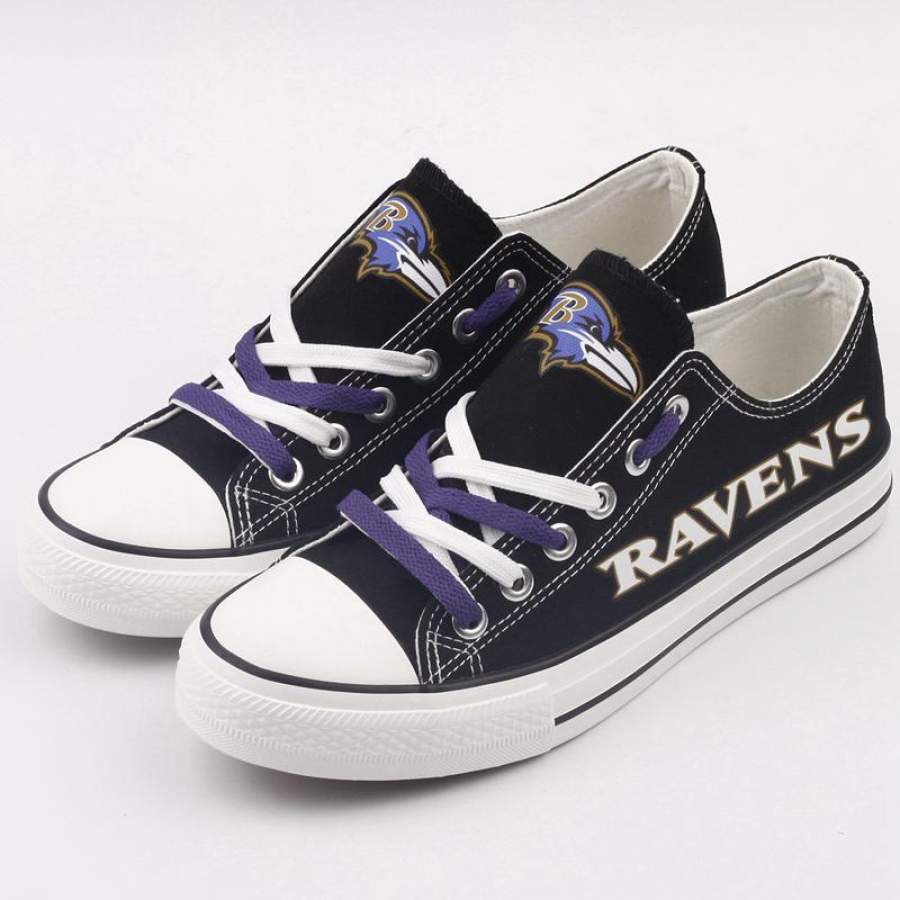 Baltimore Ravens Women’s Shoes Low Top Canvas Shoes